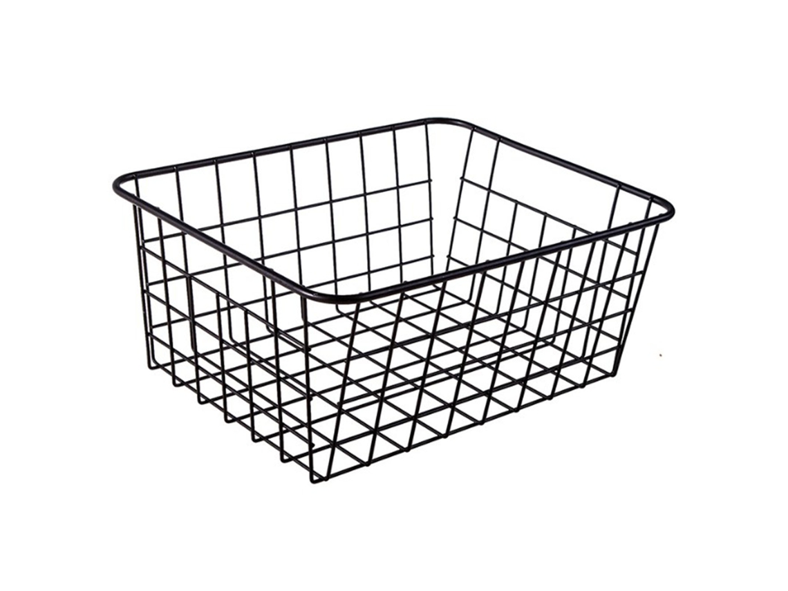 Cesta de arame de aço para armazenamento em cozinha, despensa, banheiro, lavanderia, geladeira S/MARCA