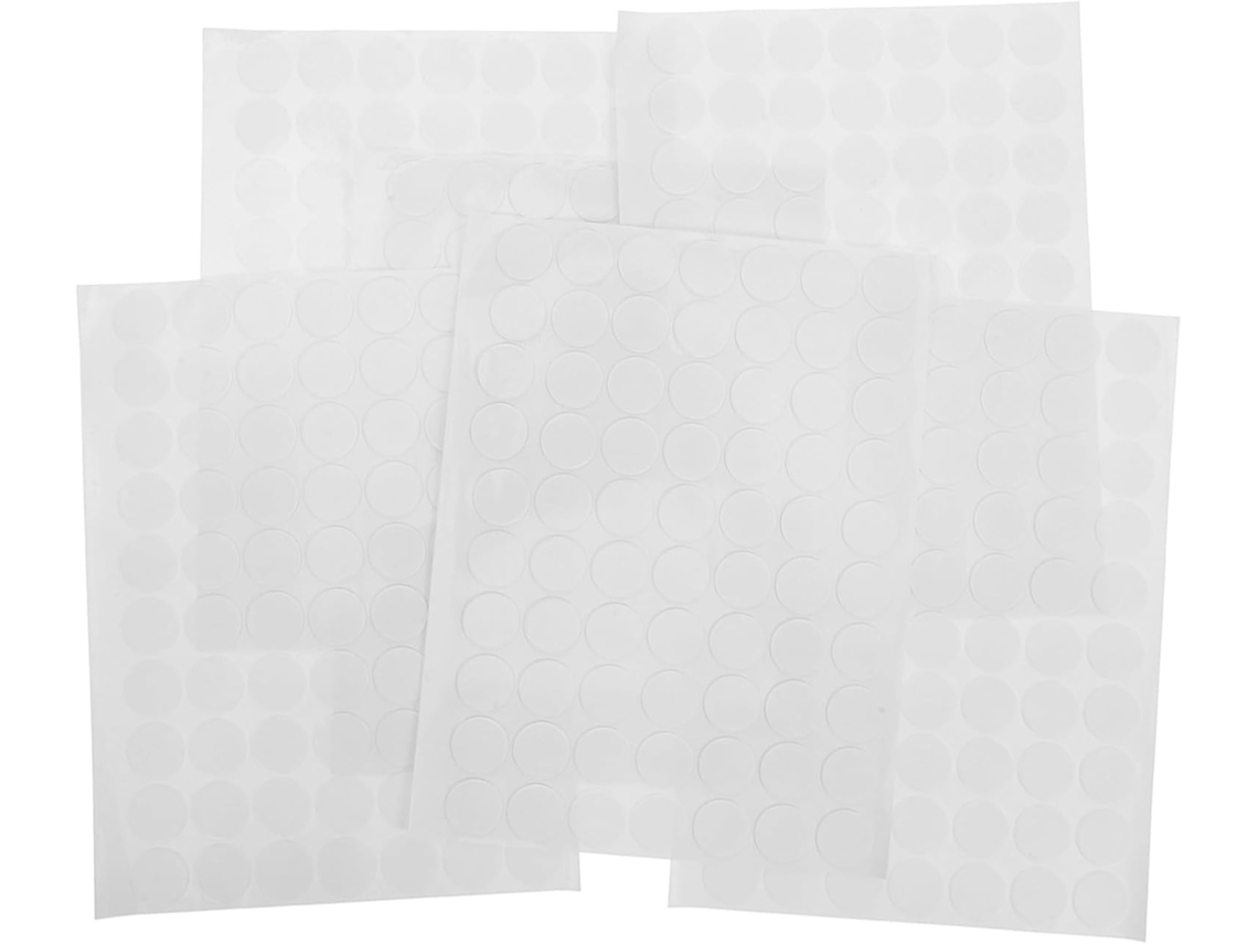 Conjunto De 6 Folhas Adesivos Transparentes Removíveis Dupla Face