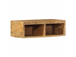 Wall-mounted Tv Cabinet, Wall-mounted Tv Cabinets Vidaxl Marrom Madeira De Mangueira (60 X 30 X 19 Cm)