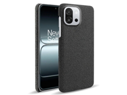 Capa Protetora De Tecido Antirriscos Tkdaddy Para Oneplus 13t 5g, Preta, Com Textura De Tecido