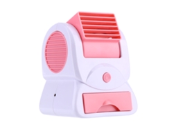 Laxiscreed Mini Ventilador Sem Lâminas Com Bateria, Usb, Função Ar Condicionado, Cor Rosa Elegante