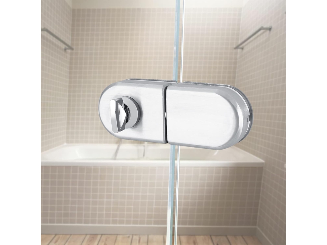 Fechadura Para Porta De Vidro, Trava Giratória Com Botão, Fechadura De Porta Dupla Articulada Sem Moldura, Fechadura