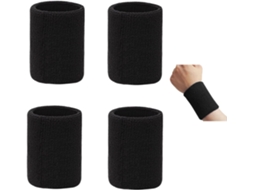 Faixas de cabeça esportivas de algodão Brilvibera (2 pares/pacote com 4)