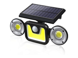 Luz De Segurança Solar Externa Com Sensor De Movimento Ip65 A Prova D'água Luminária Rotativa