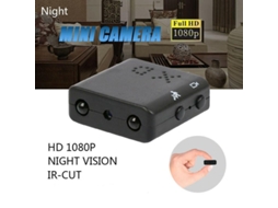 Câmera espiã mini HD 1080p, sem Wi-Fi, visão noturna, gravação em loop, segurança residencial | S/MARCA