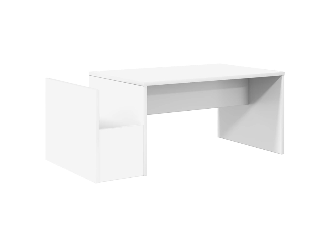 Mesa de centro Branco Madeira Processada 90x45x35 cm MAISON EXCLUSIVE