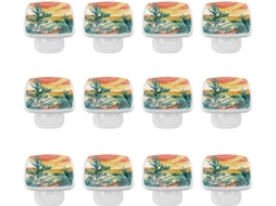 Puxadores Quadrados Para Armários De Cozinha, Puxadores Para Gavetas De Cômoda, 12 Peças, Árvore Abstrata, Grafite
