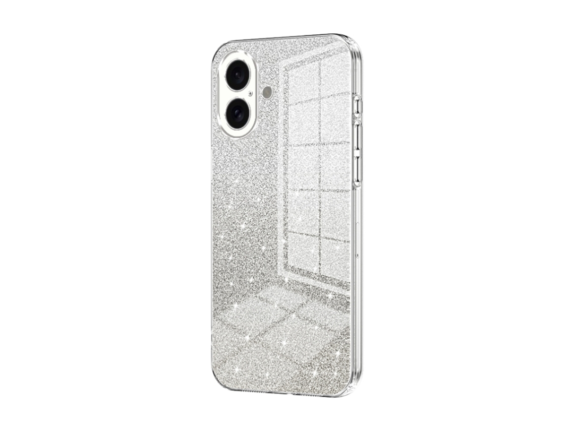 Capa Para Iphone 16 - Glitter Degradê - Acabamento Eletroplaqueado