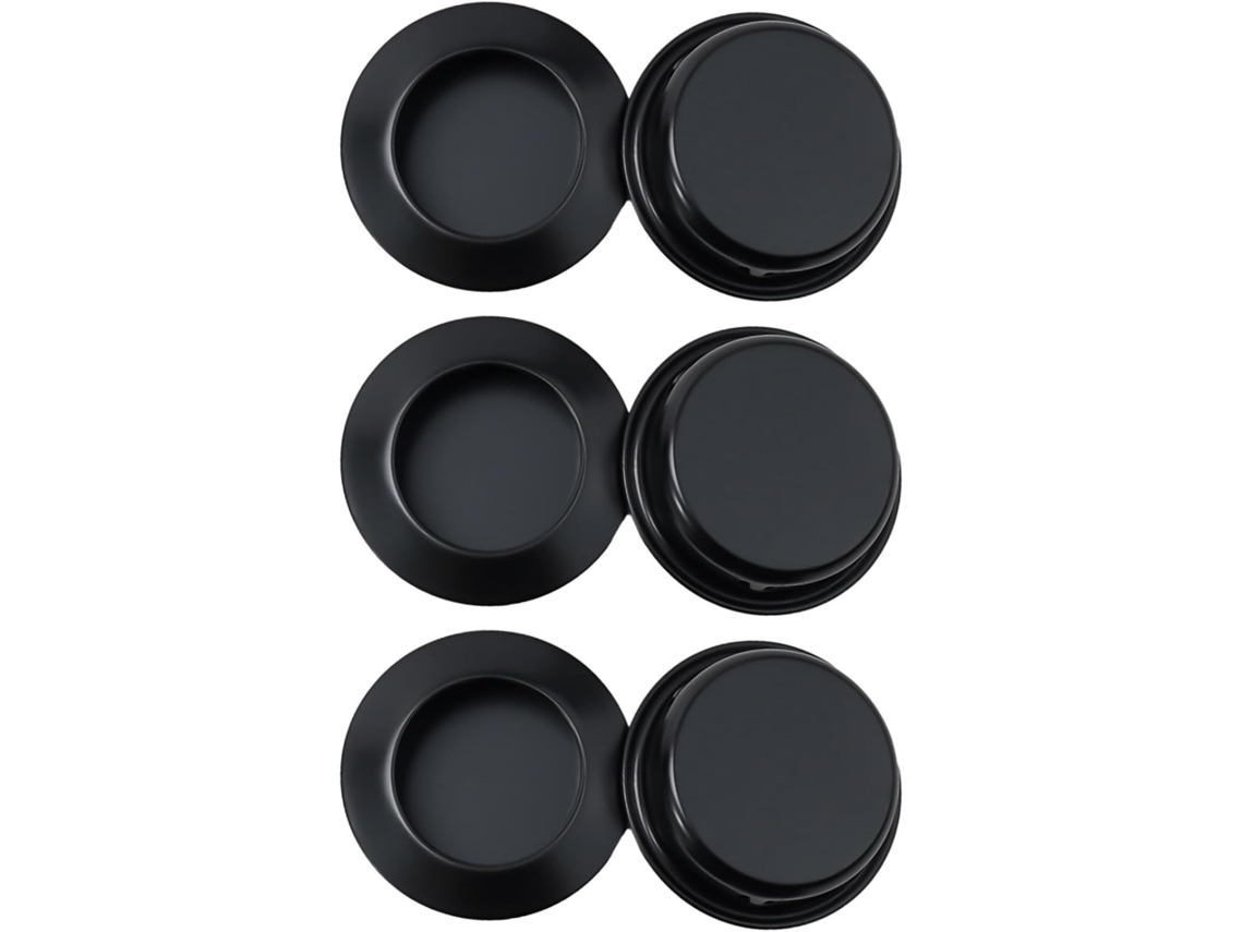 Conjunto De 6 Puxadores Embutidos Para Portas Correr, Armários, Garagens E Closets, Fabricados Em Aço Inoxidável