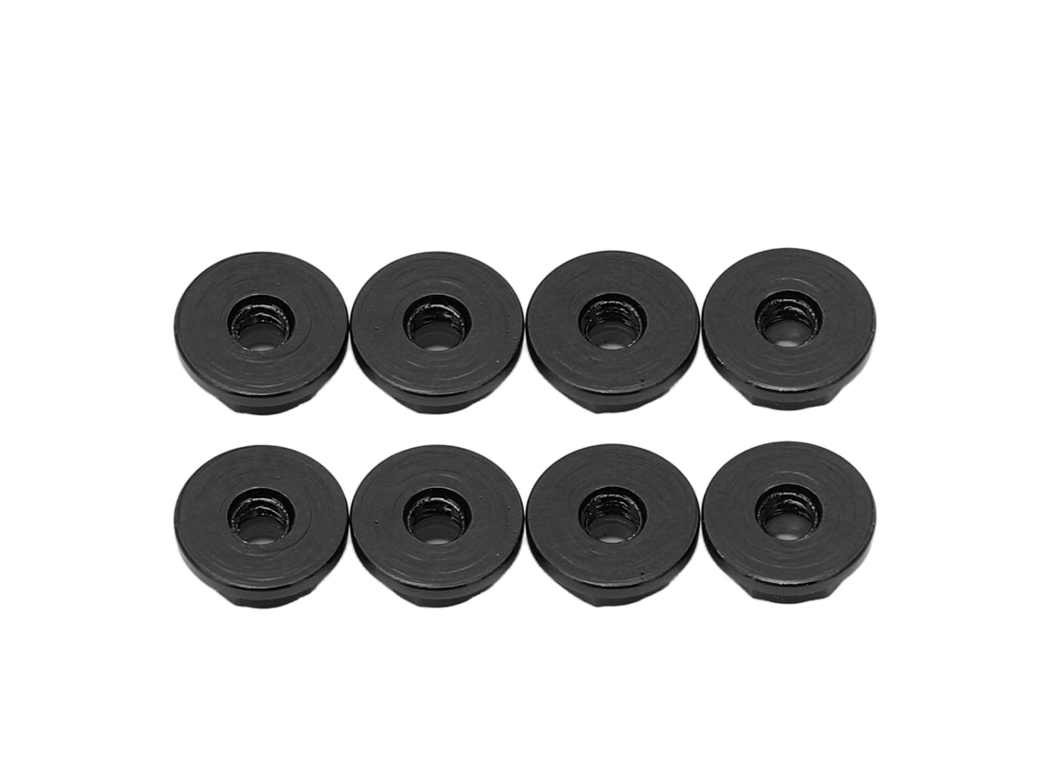 Mali 8 Peças Porcas Anti solta M2 de Liga de Alumínio com Revestimento de Nylon para Hexagonal Auto blocante para Scx24 1/24 Carro Rc Preto