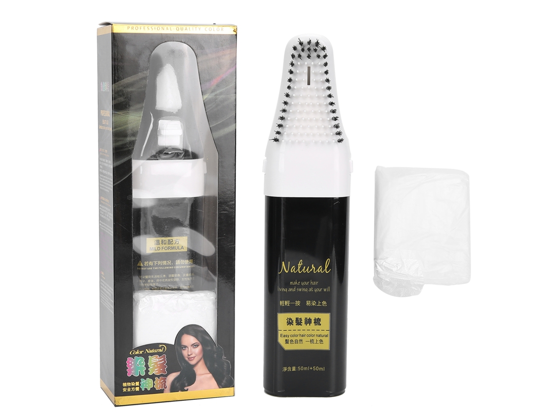 Kit De Tintura De Cabelo 100ml Com Pente, Luvas, Orelhas E Capa - Tinta De Cabelo Natural Preta Suave E Nutritiva