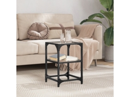 Vidaxl Mesa De Centro C/ Tampo Em Vidro Transparente 30x30x45 Cm Aço