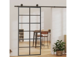 Vidaxl Porta Deslizante C/ Conj. Ferragens 90x205cm Vidro Esg/alumínio