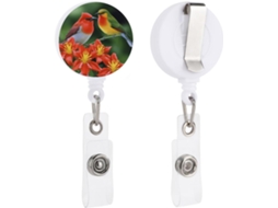 Porta Crachá Retrátil Com Pássaros E Flores, Divertido Porta Crachá De Enfermeira Com Clipe Chaveiro, Porta Cartões