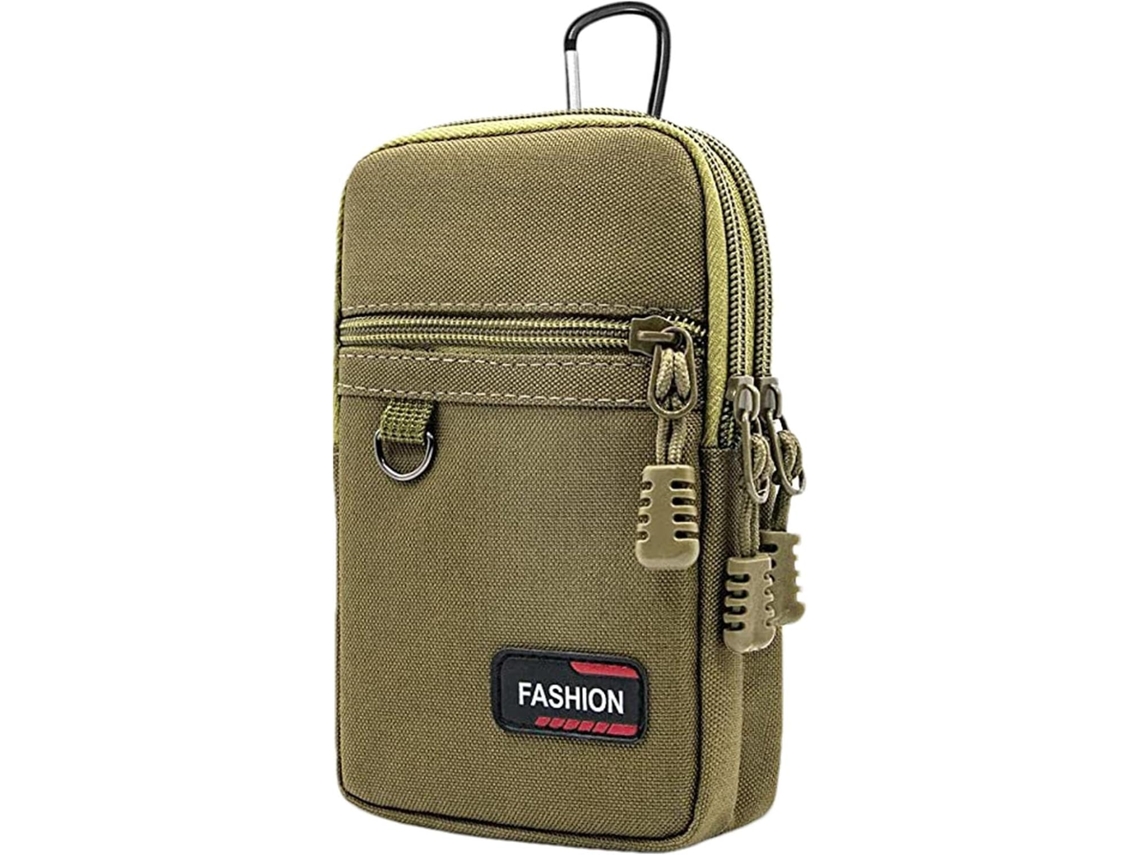 Bolsa De Cinto Para Smartphone Com 2 Bolsos Com Zíper.