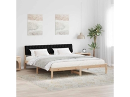 Vidaxl Estrutura Da Cama Com Cabeceira Castanho E Preto 180 X 200 Cm
