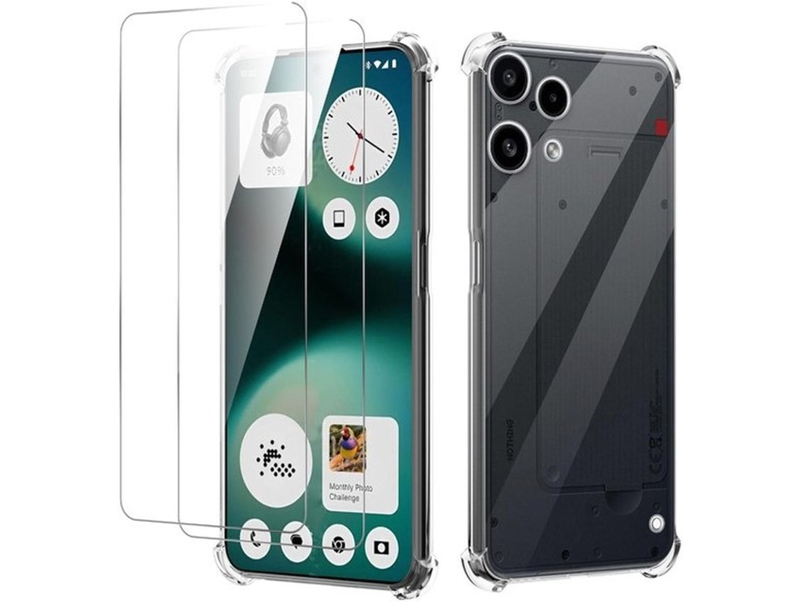 Hoes Transparente Tpu Com 2 Proteções De Vidro Para Smartphone