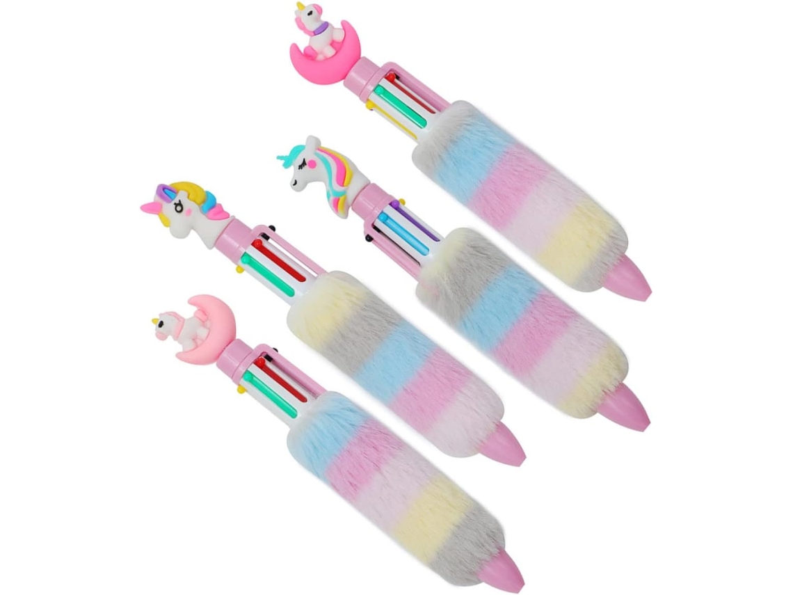 Conjunto De 4 Canetas De Unicórnio Com Pontas Perfumadas, Brinquedos