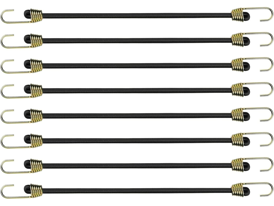 Cintas Elásticas Com Ganchos, 24 Cm, Borracha, Resistente