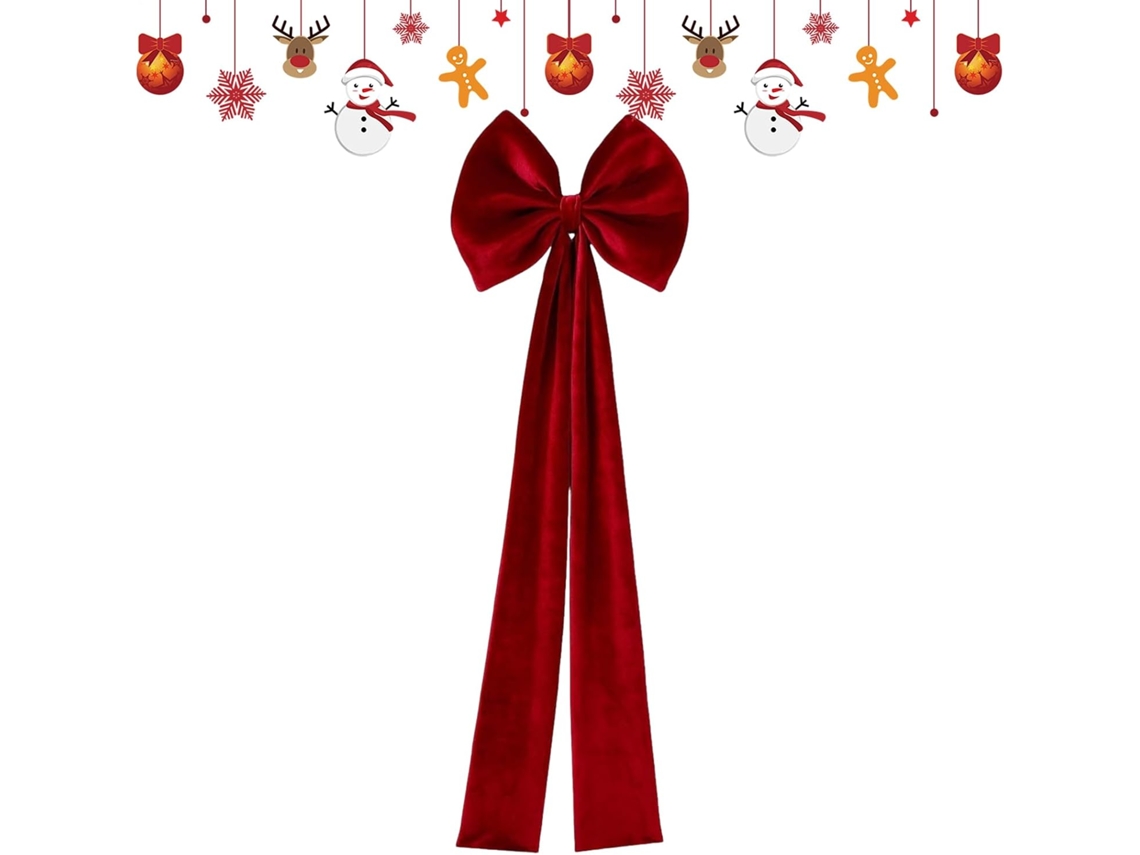 Laços De Natal Para Decoração De Festas | Capas Decorativas Para Cadeiras Com Laços Para