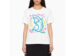 Rockinstone Jaws Movie Doodle White Adult T-shirt Size:xxl