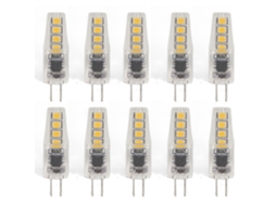 10 Unidades de Lâmpada G4 com 8 Leds, Chip 2835, 2w, Ângulo de 360° CHABERLU