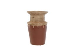 Vaso de Rattan Terracota 22x22x35cm ALEXANDRA HOUSE LIVING