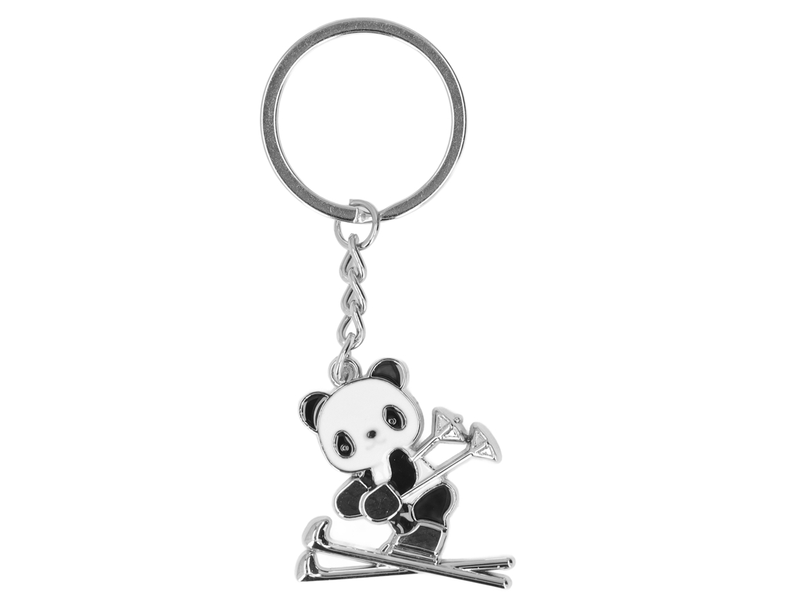 Ats porta chaves de Metal Estilo de Esqui Forma Fofa de Panda Esqui Prata Presentes Lembranças Competição X‑1280