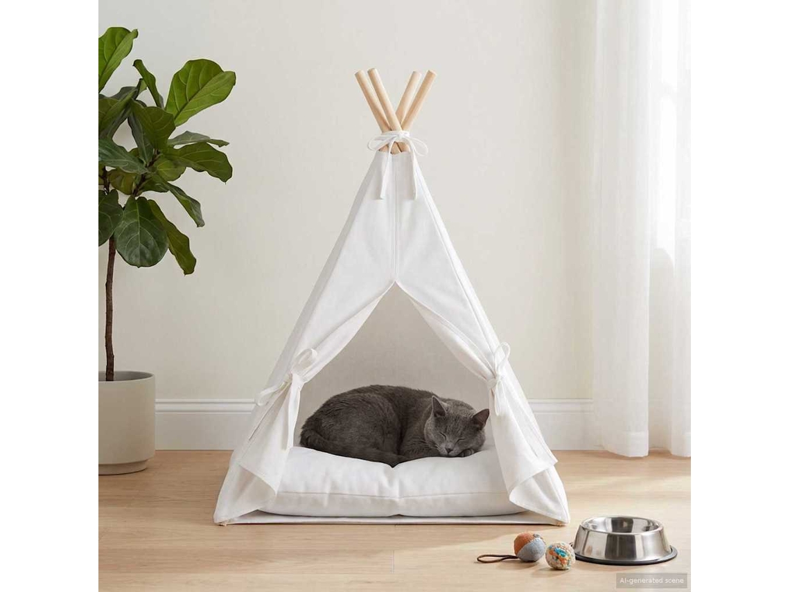 Vidaxl Teepee De Estimação Com Colchão 40 X 40 X 50 Cm