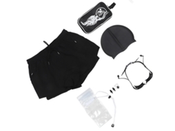 Kit De Shorts De Natação Para Homem Com Chapéu Óculos Bolsa À Prova D'água Tapas De Ouvido Xl