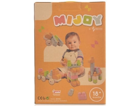 Blocos de Construção SUNTA TOYS Ecológicos 63 Unidades Mijoy (Idade Mínima Recomendada: 18 meses)