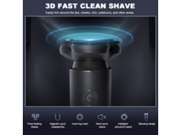 Afeitadora Eléctrica Para Homens Com Trimmer Pop-up 3d 5w Recarregável Tipo-c