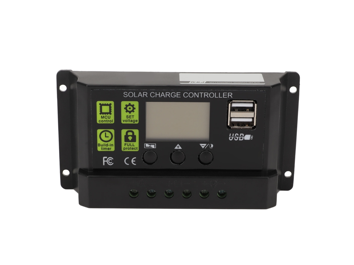 Controlador de Carga Solar Pwm com Display Digital e Verificação Automática 20a S/MARCA