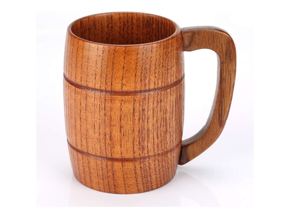 Taza De Madera Artesanal En Forma De Barril Para Cerveza Y Vino, Ecológica Y Única, Ideal Para Regalo