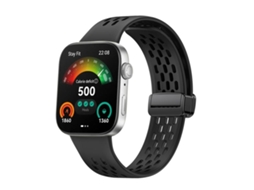 Bracelete preto para Huawei Watch Fit 4 Pro em silicone com fecho magnético XIAOMOYU