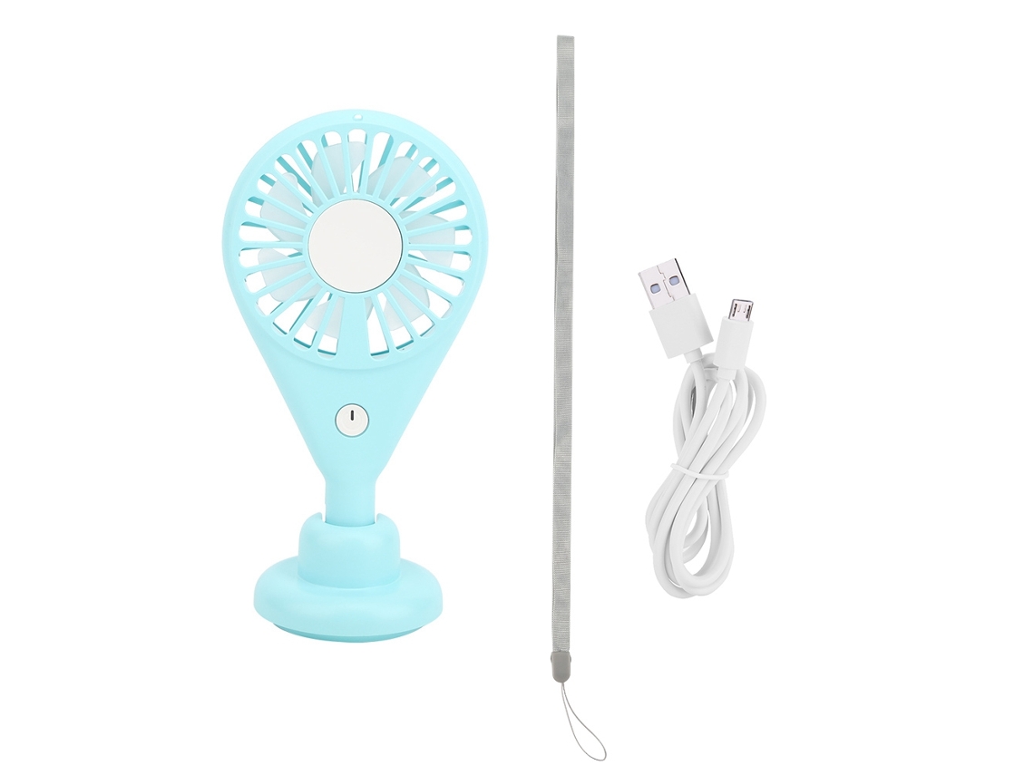 Ventilador Portátil Plegable Usb Luz Azul para Oficina Hogar