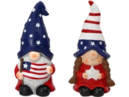 Gnomos em Miniatura, de Resina, 250 Peças. Lindos Mini Gnomos Americanos, Decoração para o Dia da Independência, para CHABERLU