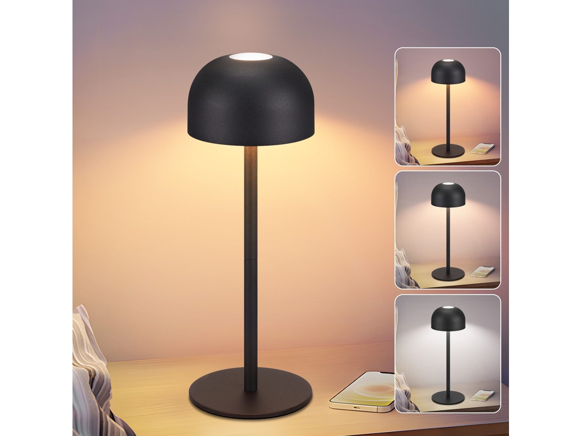 Candeeiro De Mesa Led Sem Fios Candeeiro De Mesa Com Regulação Por Toque E 3 Temperaturas De Cor Usb Nettlife