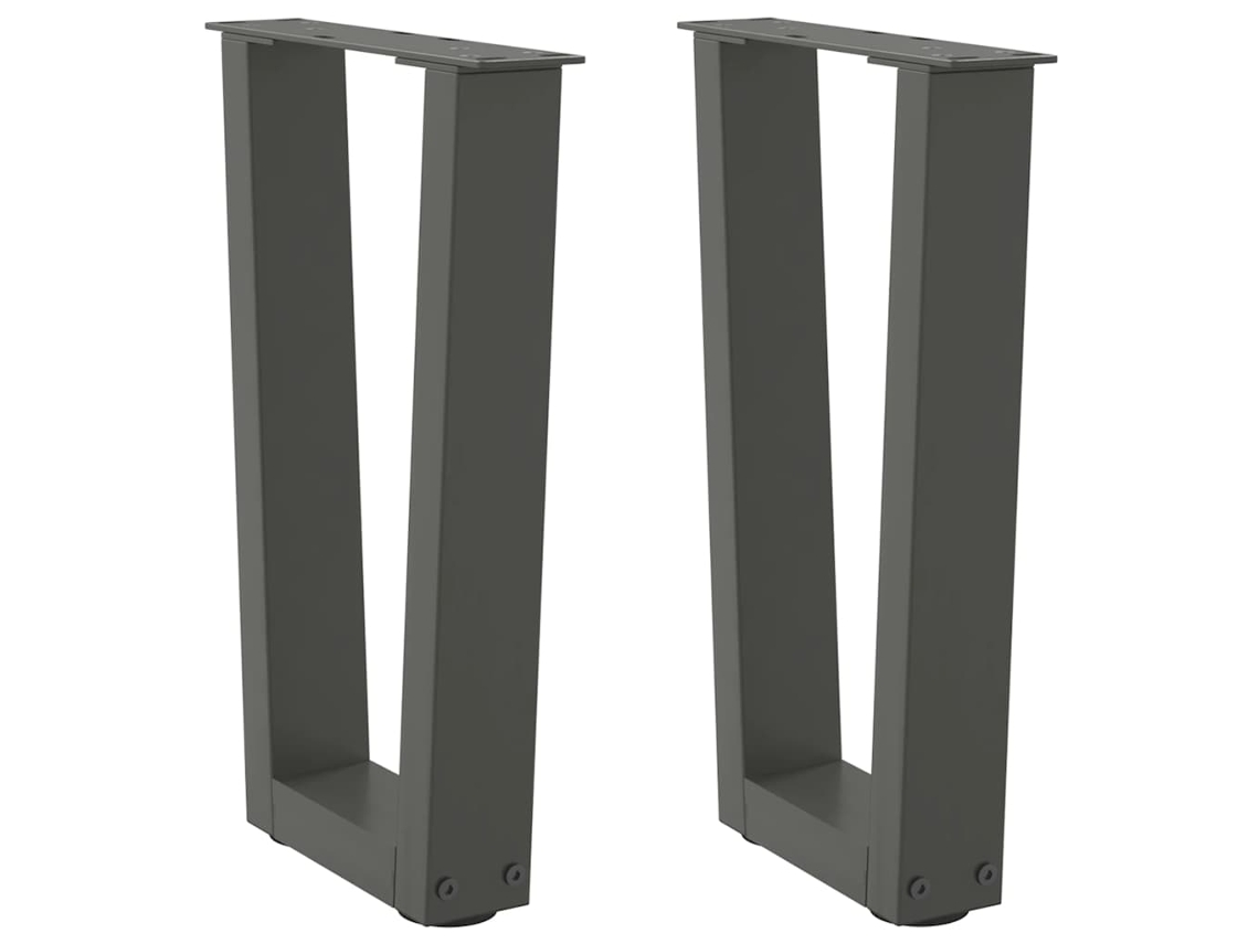 Vidaxl Pés Para Mesa De Centro Em V, 2 Peças, Antracite, 28x(42-43,3) Cm, Aço