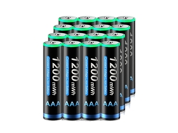Bateria De Lítio Aaa Recarregável, Capacidade De 1200mwh, Ideal Para Câmera E Lanterna,16pcs Aaa Oem