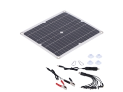 Painel Solar Monocristalino 15w 18v Carregador Usb para Casa Carros Navios com Acessórios | S/MARCA