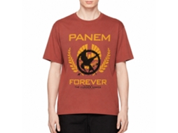 Rockinstone Hunger Games Movie Mockingjay Graffiti Solid Terracotta Adult T-shirt Size:m
