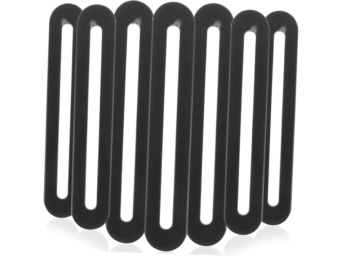 Conjunto de 10 Placas de Reparo em Aço Inoxidável com Suportes Planos Ajustáveis para Móveis. SFUSHOS