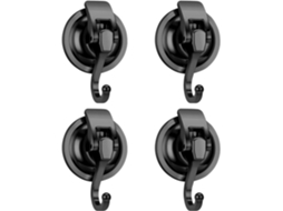 Conjunto de 4 Ganchos Sucção, Ganchos de Sucção a Vácuo Premium para Pendurar, Resistentes com Capacidade Máxima de 15 Kg BRILVIBERA
