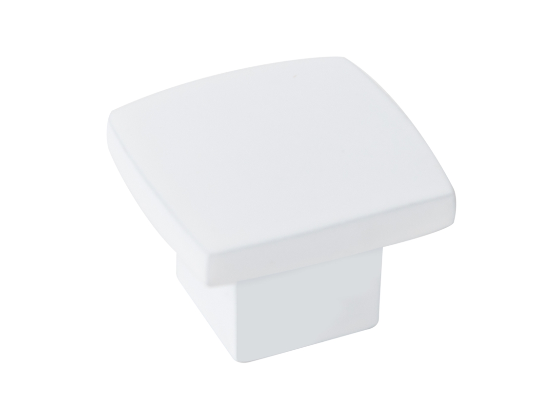 Puxador para Móveis em Zamac 25x25 Mm de Diâmetro Pintura Branca Fosca Envelhecida Pacote com 36 Peças HARDWAREXCHANGE