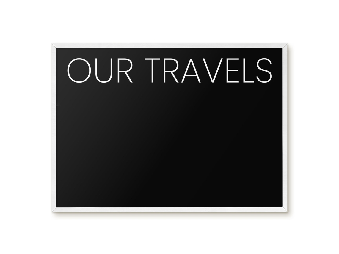 Quadro magnético de parede Nossas Viagens para o quarto Espelharte (70x50 cm)
