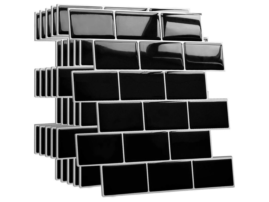 Credence Küchenkleber 5er pack, Kleber Espesso para Splashback de Cozinha, Banheiro, Azulejos Preto S/MARCA