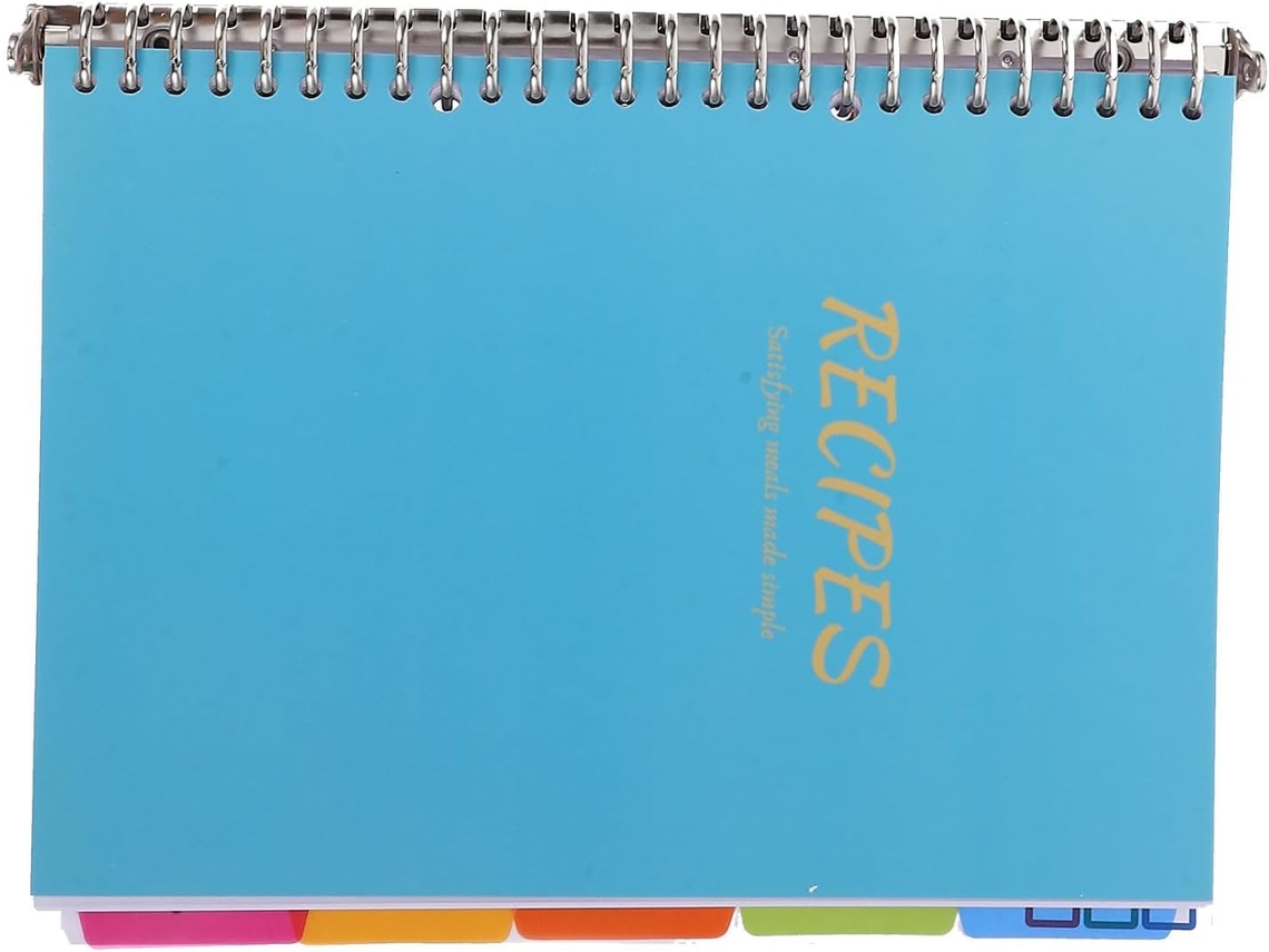Livro de receitas Modern Family com páginas substituíveis em papel e plástico, planejador de escrita.