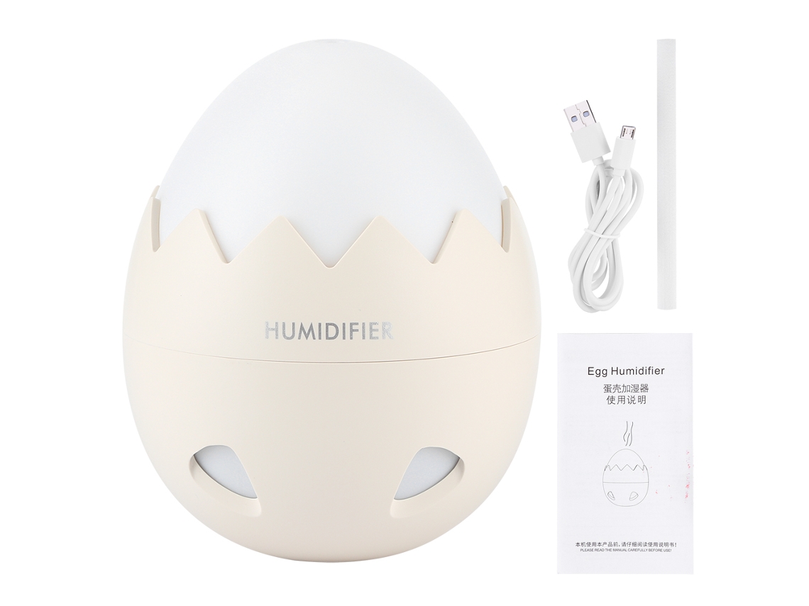 Umidificador Ventilador Luz Noturna Usb 3 em 1 Mesa