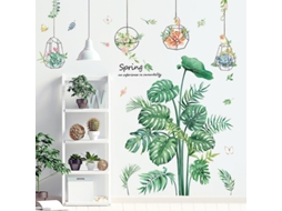 Rebe adesivos de Parede com Plantas Flores Aves Borboletas Decoração para Quarto Sala Cozinha Escritório